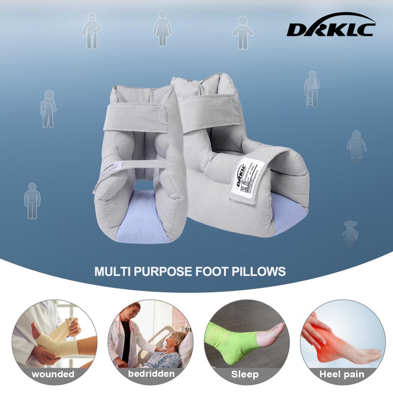 Drklc Heel Protector Cushion Pillow to Relieve Pressure from Sores and Ulcers  Adjustable Foot Pillow for Bedridden Patients Supplies  Ankle Pillow for Heel Pain(1 PC) - Image 4